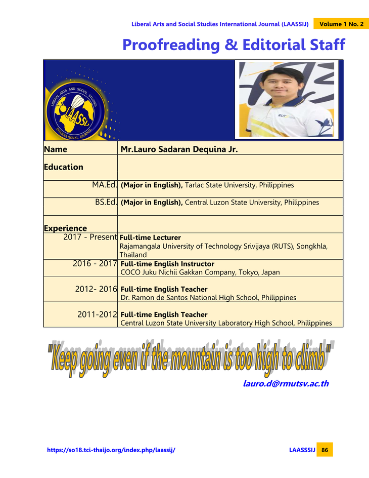 01 LAASSIJ Back cover Vol. 1 No. 2 3