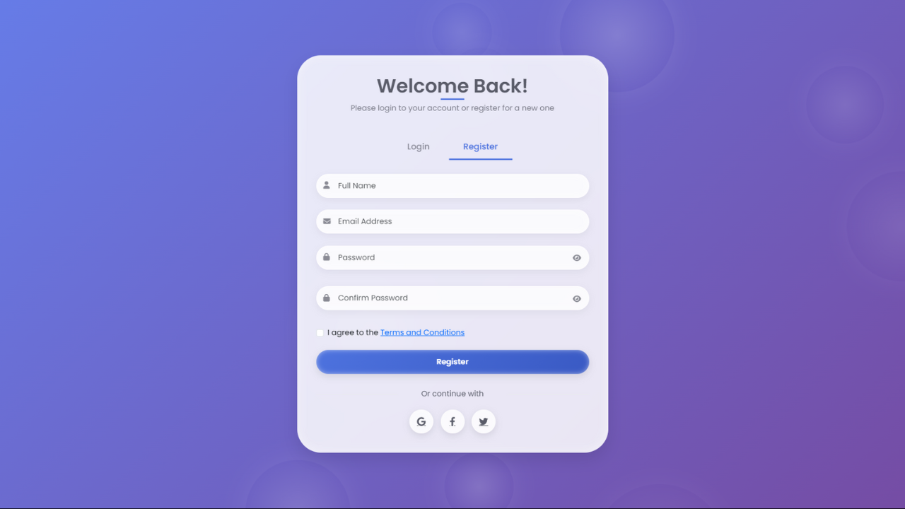 Salapao Modern Login and Register Form