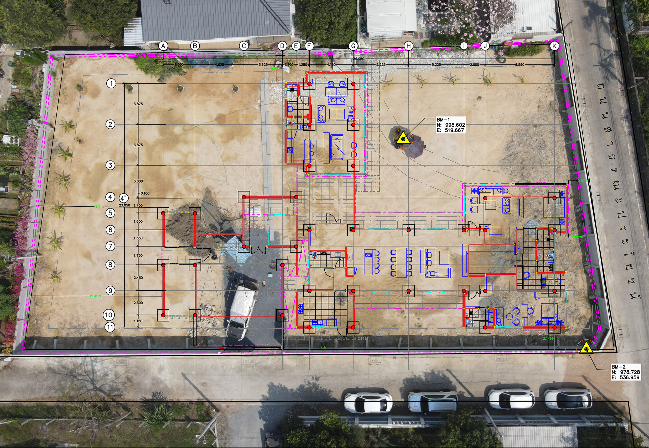 วางผังเสาเข็มบ้าน สมุทรสาคร