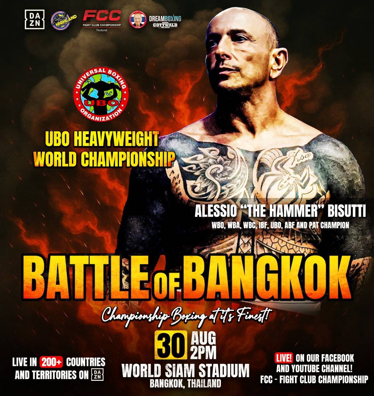 A decorated champion with titles under the Battle of Bangkok:Alessio ‘The Hammer