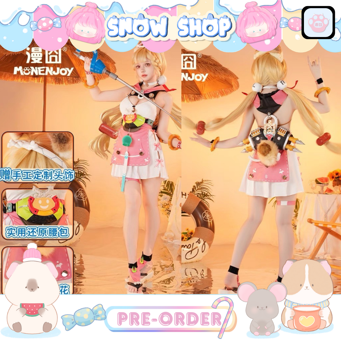 รูปภาพสินค้า 【Pre-Order】Monenjoy - ZZZ - ชุดว่ายน้ำ+หูหาง+พร็อบผม Alice
