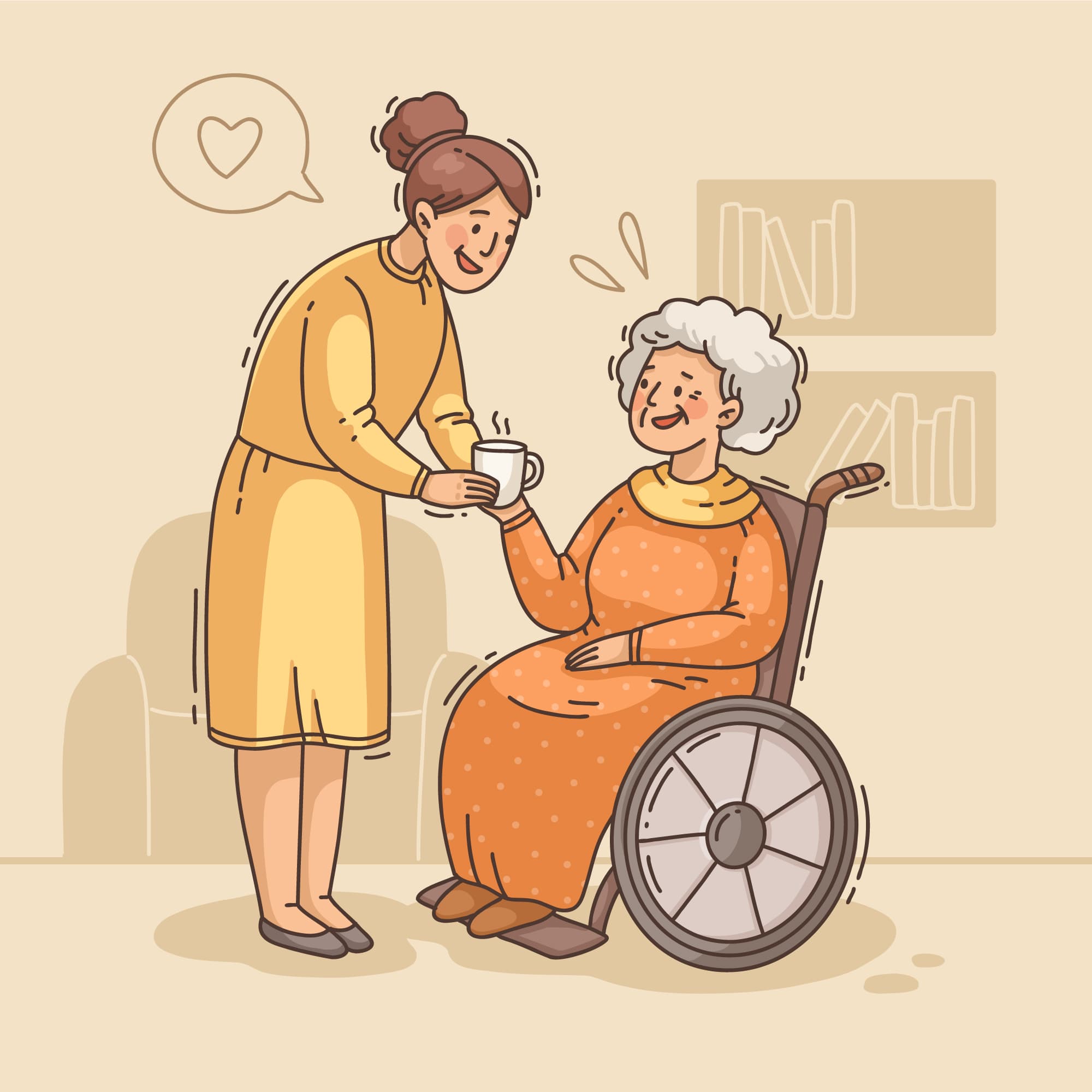 taking care of elderly