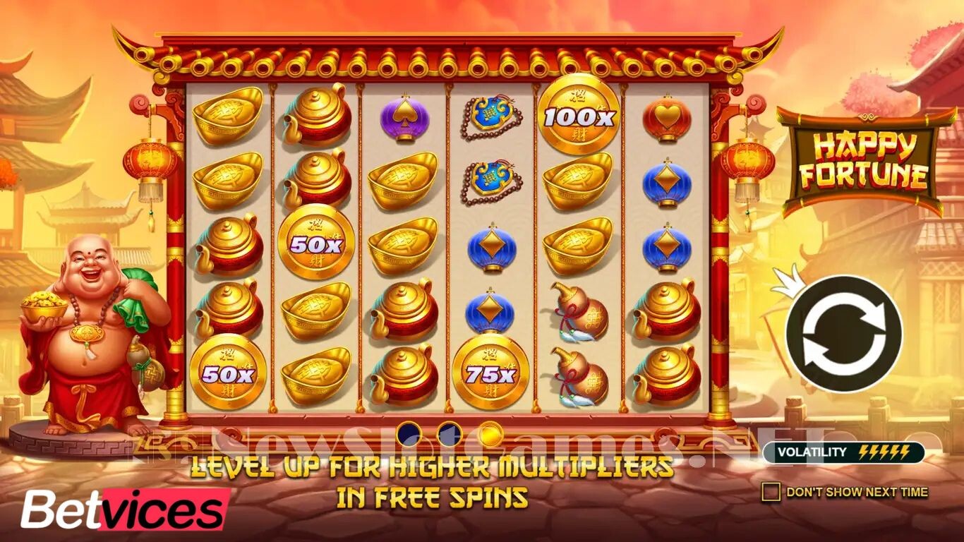 Betvice เกม Happy Fortune สล็อตแฮปปี้ฟอร์จูน กลางบท