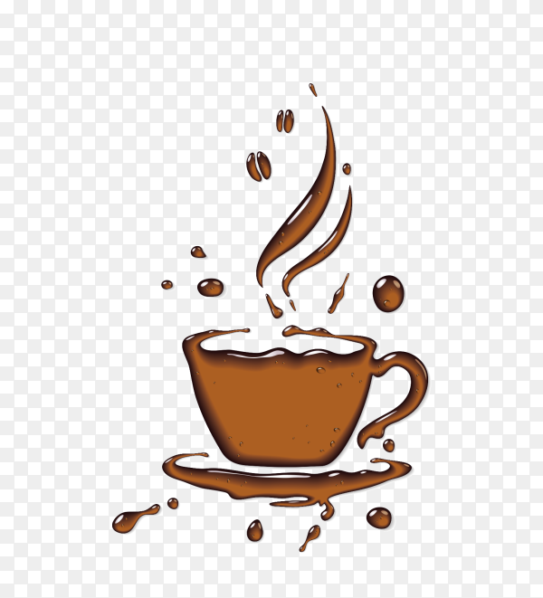 Coffee logo on transparent background PNG