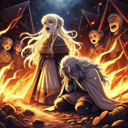 DALL·E 2024 11 20 10.17.57 An anime style illustration featuring the same two dwarf siblings with wh