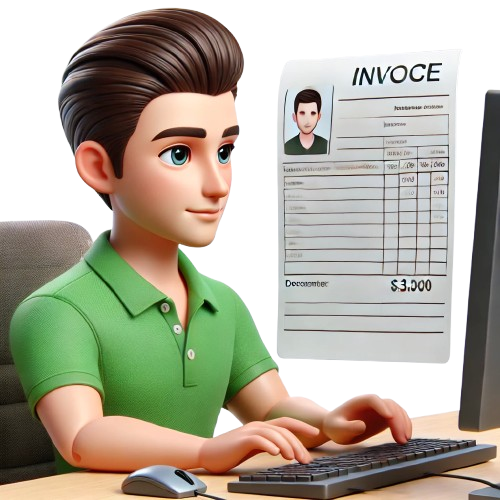 DALL_E_2024-10-25_05.01.13_-_A_3D_cartoon_of_a_handsome_26-year-old_man_with_clear__smooth__light_skin__wearing_a_green_polo_shirt__sitting_at_a_desk_while_inputting_data_into_a_c-removebg-preview.png