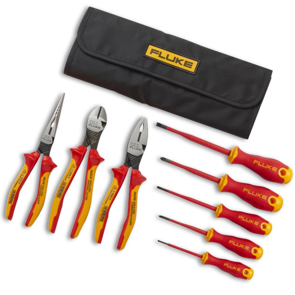 Fluke IKST7 Insulated Hand Tool Starter Kit & Roll Up Tool Pouch, 1000 V