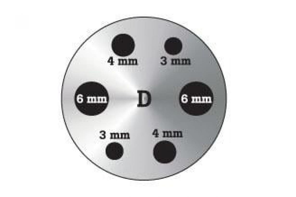 Fluke F Insert (Model 9190-INSF) for 9190A Ultra-Cool Field Metrology Wells, Metric Comparison Miscellaneous Holes with 0.25in Hole