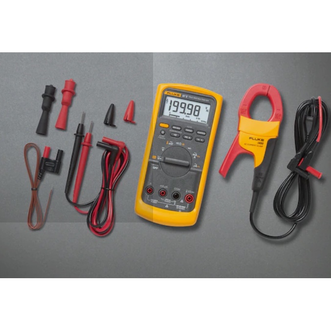 Fluke 87V/IMSK Industrial Multimeter Service Combo Kit with current clamp, 1000 V, 10 A