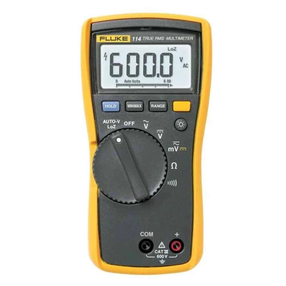 Fluke 114 True RMS Electrical Multimeter with AutoVolt, 600 V