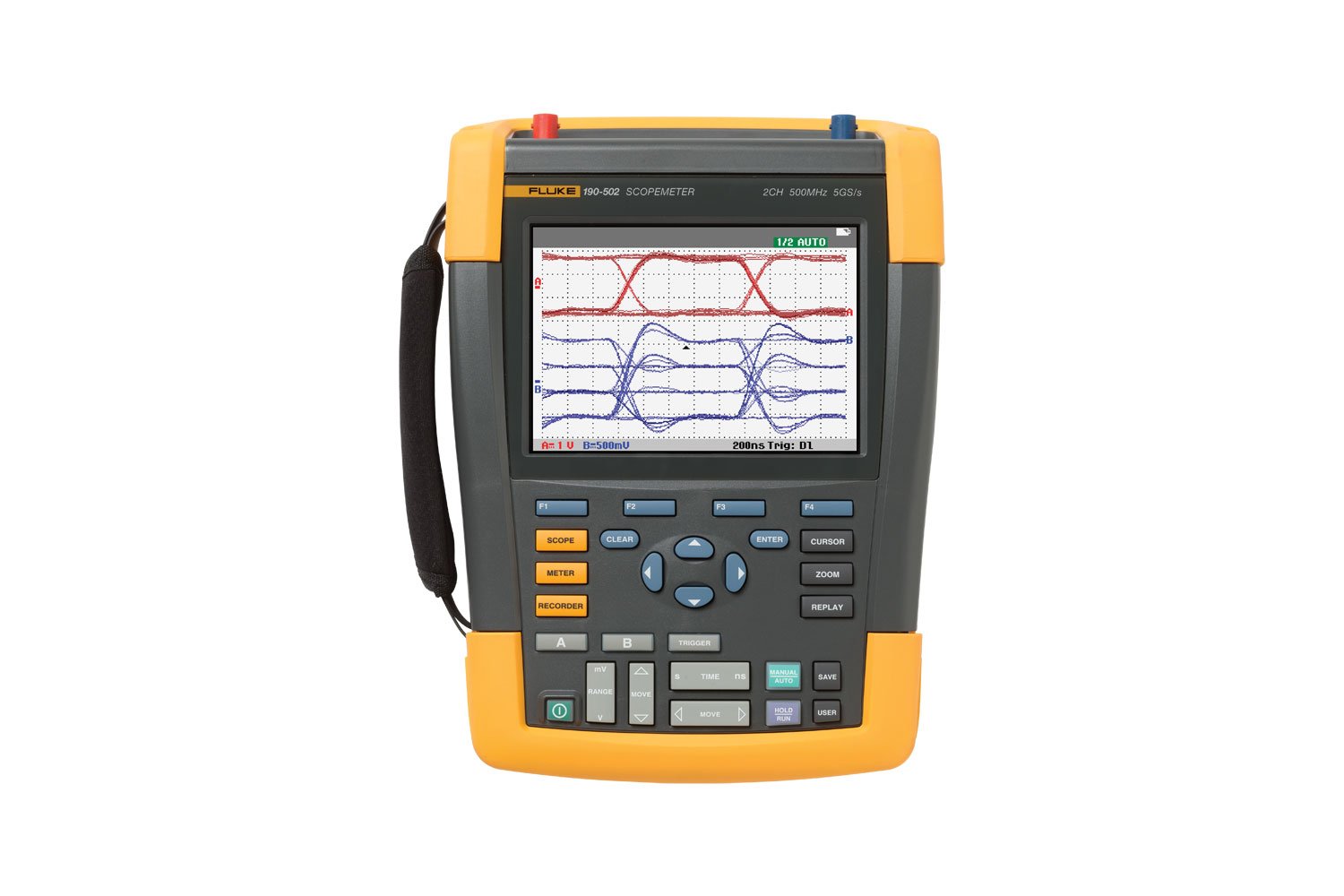 Fluke 190-502-III-S Color ScopeMeter with FlukeView-2 software package, 500 MHz, 2 channels