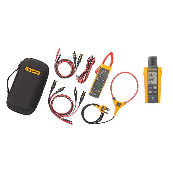 Fluke 393-IRR-PVLEAD Solar Kit with True RMS solar clamp meter, irradiance meter and MC4 test leads, 1500 V
