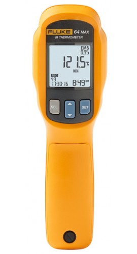 Fluke 64 MAX Infrared (IR) Thermometer, 20:1 distance to spot ratio