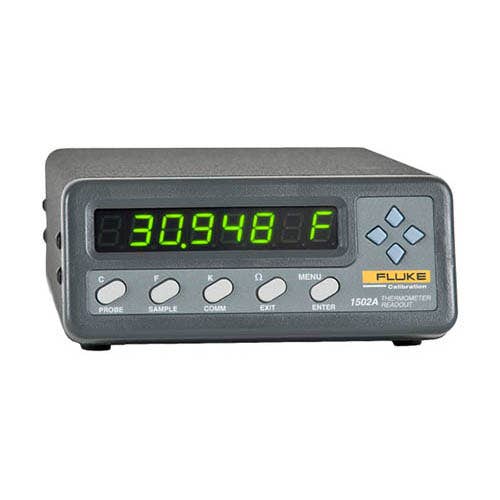 Fluke 1502A-156 Thermometer Readout, Tweener PRT, ±0.006°C at 0°C Temperature Accuracy