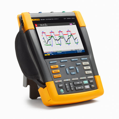 Fluke 190-504-III Color ScopeMeter, 500 MHz, 4 channels