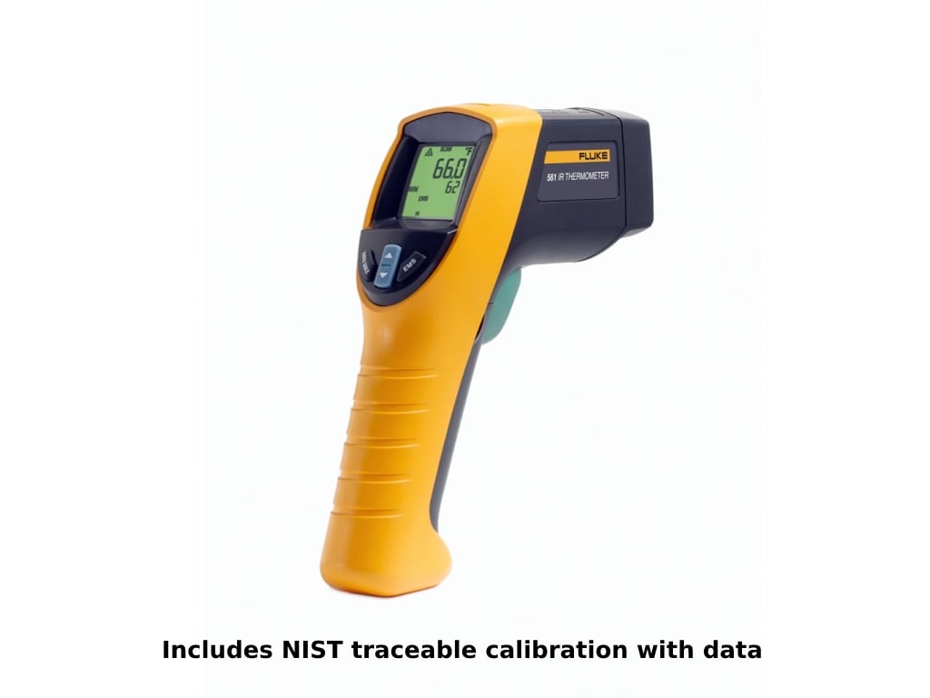 Fluke 561-NIST HVAC/R Infrared and Contact Thermometer, includes Traceable Calibration Certificate