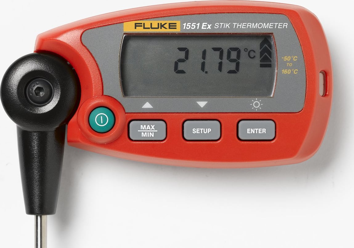 Fluke 1552A-12 Intrinsically Safe Stik Thermometer, 12", -112 to 572°F