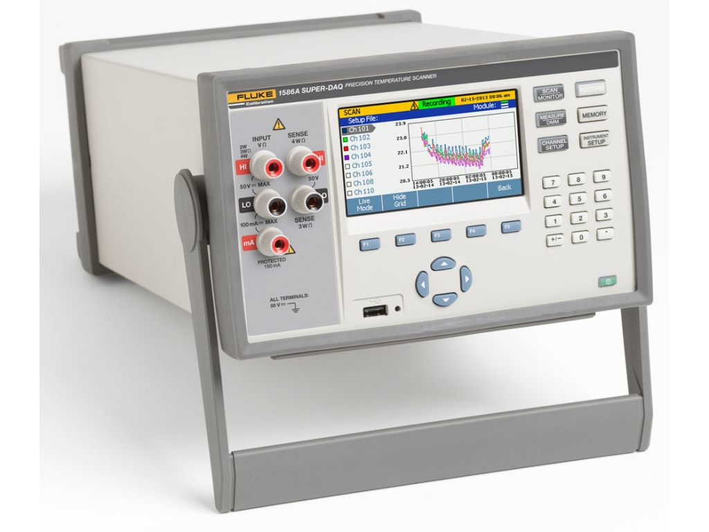 Fluke 1586A Super-DAQ Precision Temperature Scanner with 1 High-Capacity Module, 120V