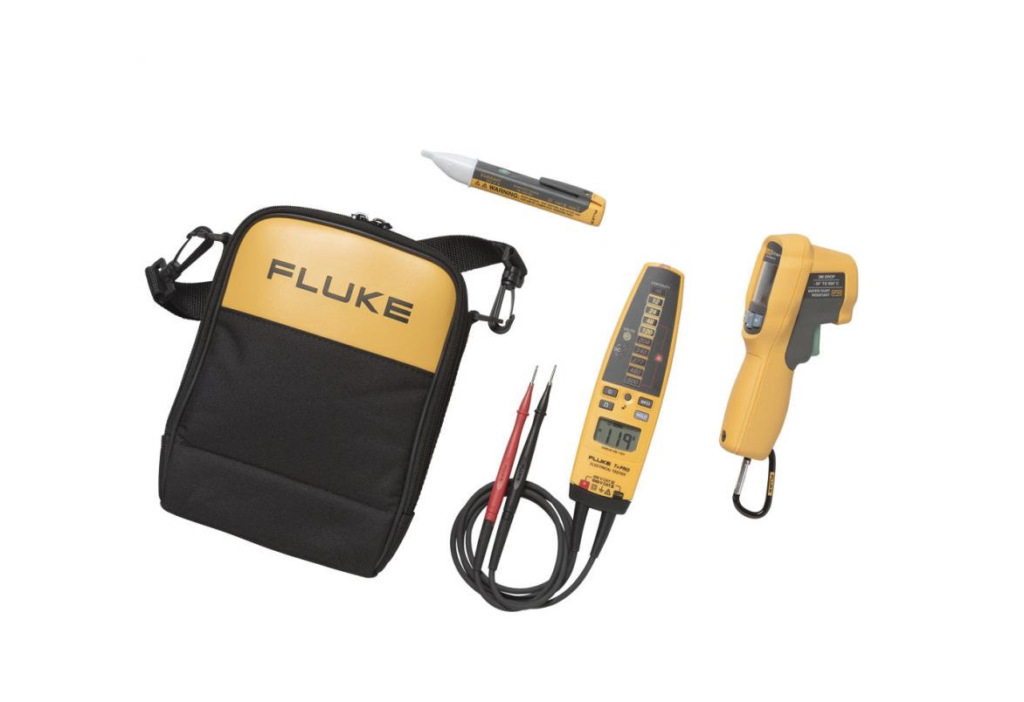 Fluke 62 MAX+ IR Thermometer, T+PRO Electrical Tester, and 1AC II VoltAlert Kit