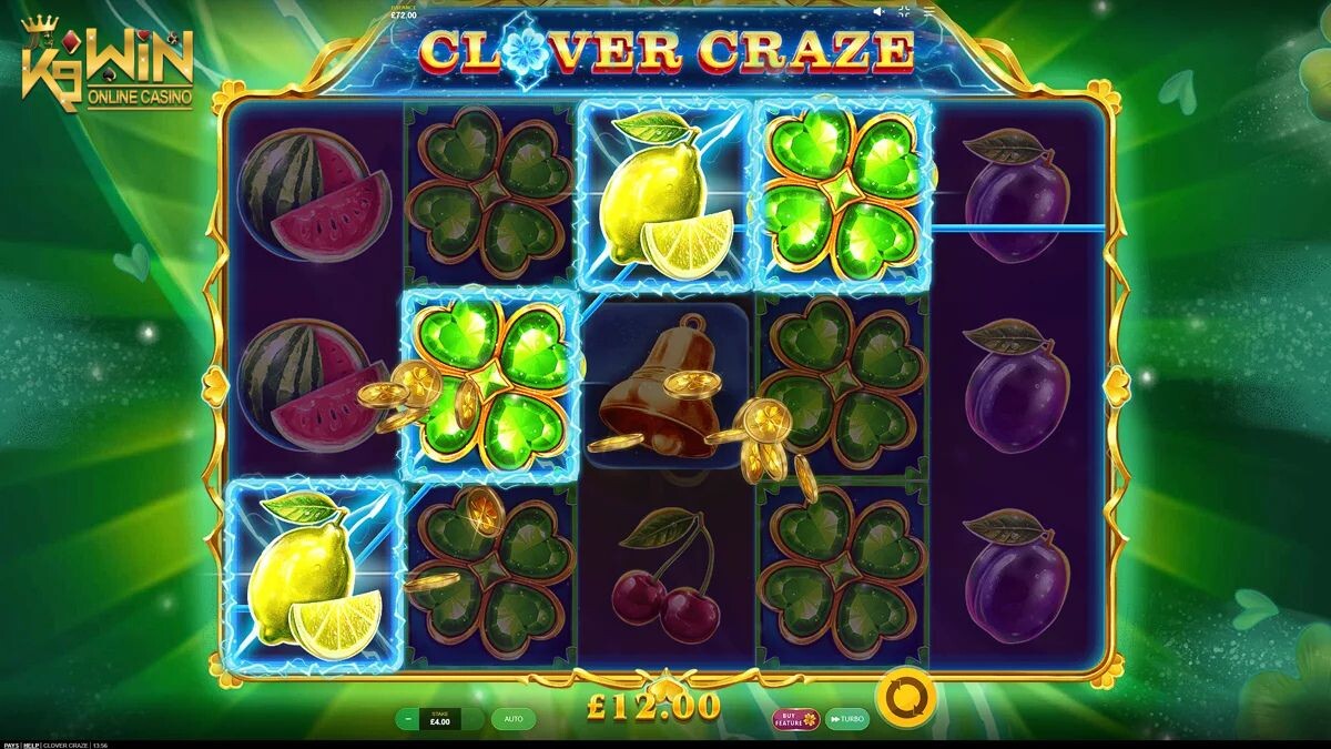 K9WIN เกม Clover Craze สล็อตโคลเวอร์บ้าคลั่ง กลางบท