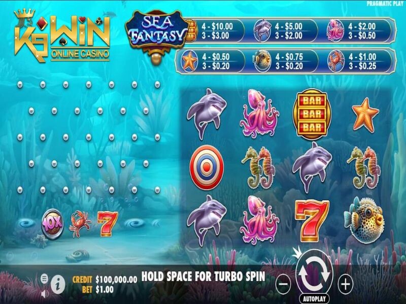 K9WIN เกม Sea Fantasy สล็อตซีแฟนตาซี กลางบท