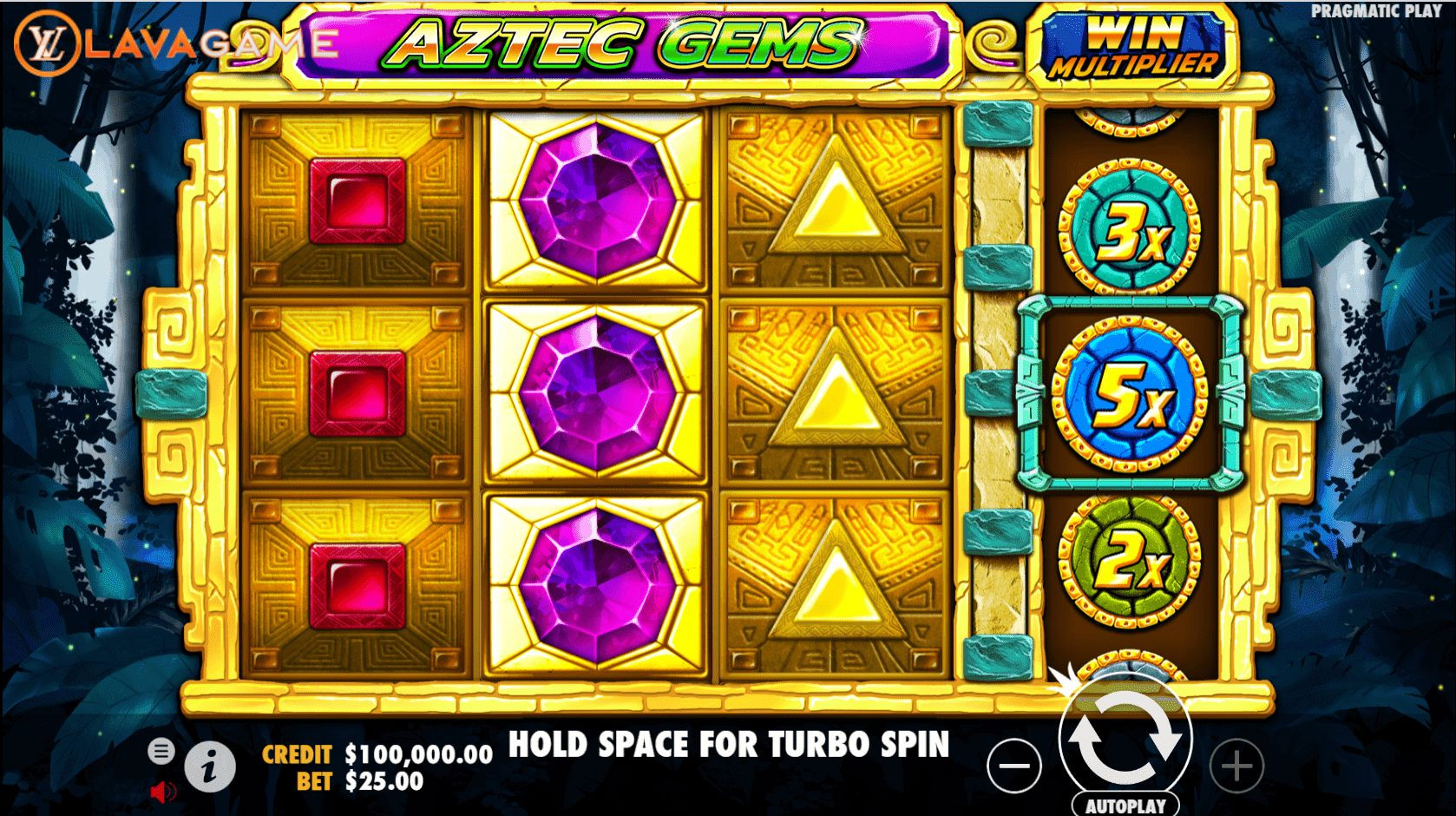 Lavagame เกม Aztec Gems สล็อตแฮชเท็คกิม กลางบท