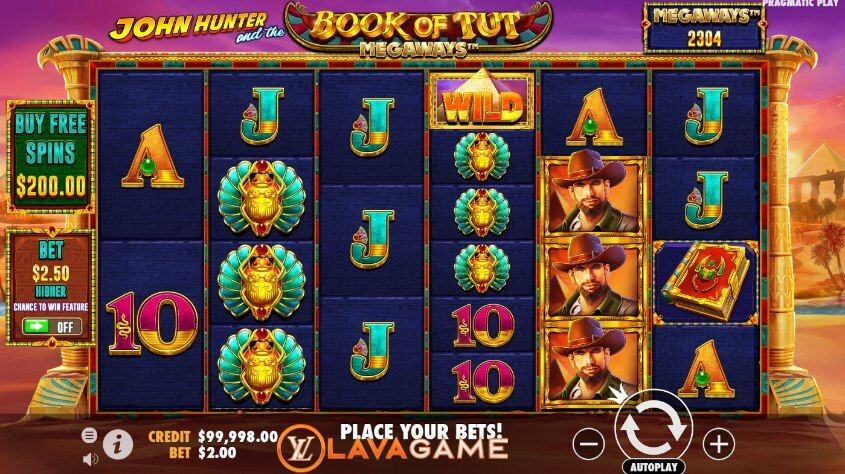 Lavagame เกม Book of Tut Megaways สล็อตหนังสือแห่งทุธเมกะเวย์ กลางบท