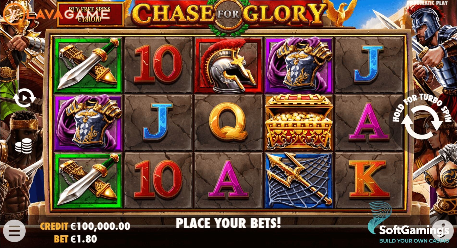 Lavagame เกม Chase for Glory สล็อตแสวงหาเพื่อความรุ่งโรจน์ กลางบท