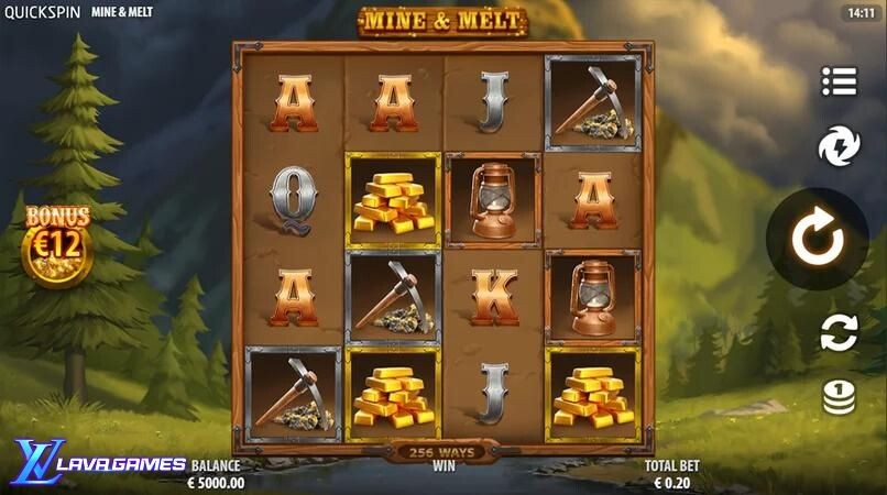 Lavagame เกม Mine & Melt สล็อตเมืองเหมืองละลาย กลางบท