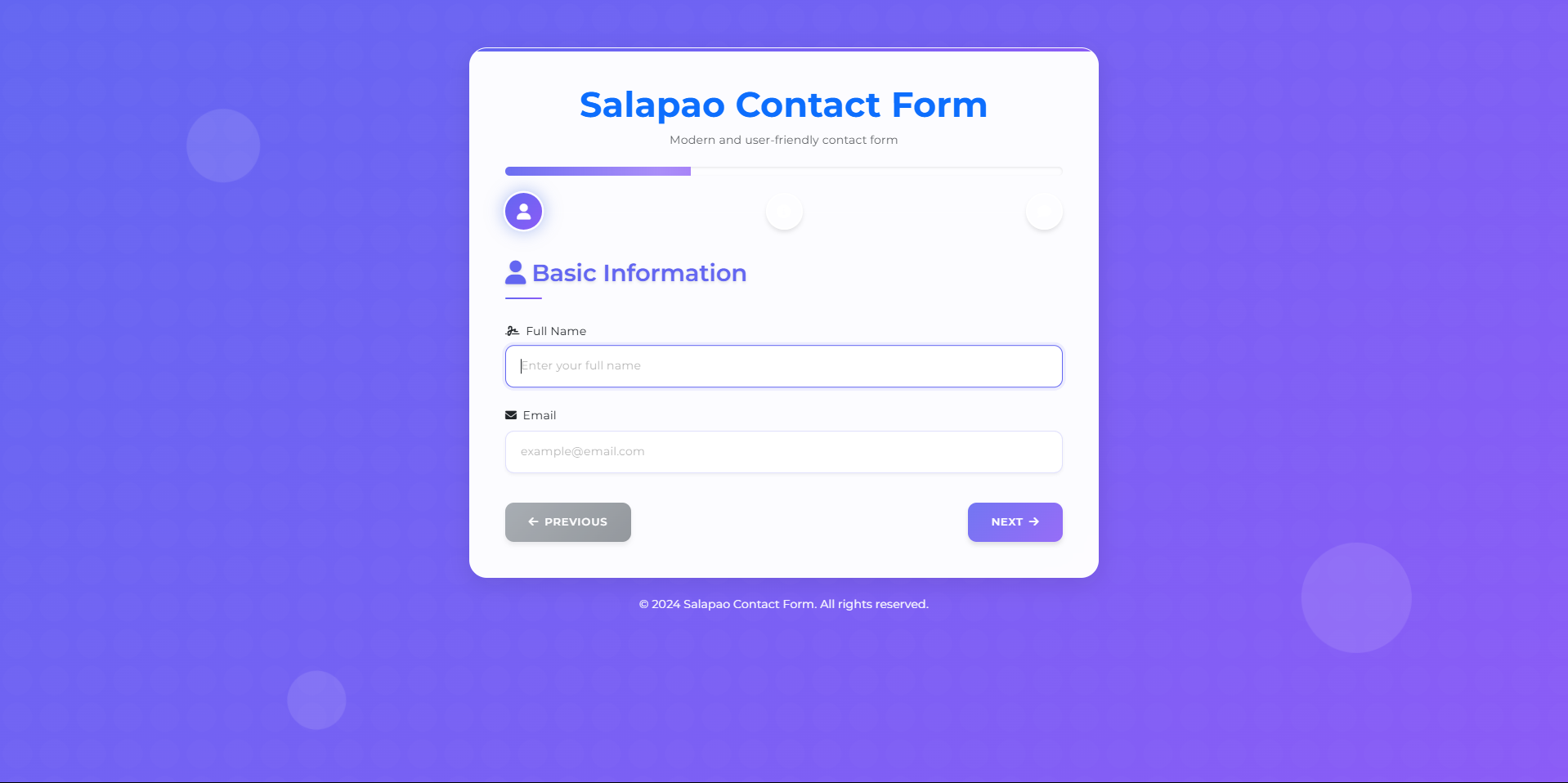 Salapao Contact Form - Modern Contact Form