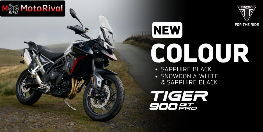 Tiger 900 GT Pro สี Sapphire Black สี Snowdonia White (1)