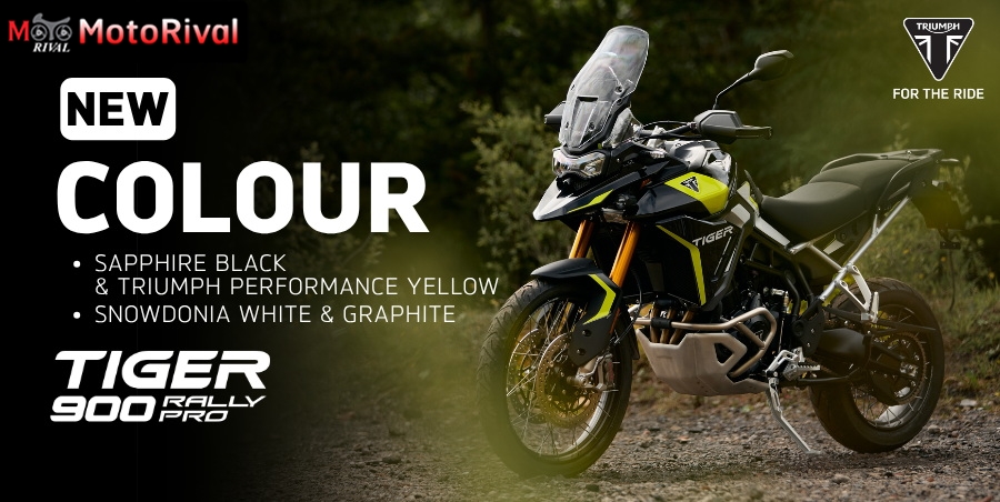 Tiger 900 Rally Pro สี Snowdonia White & Graphite สี Sapphire Black (1)