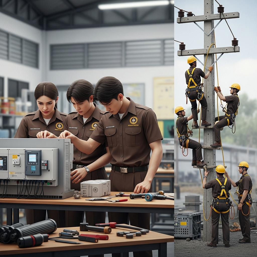 รูปภาพช่างไฟฟ้ากำลัง