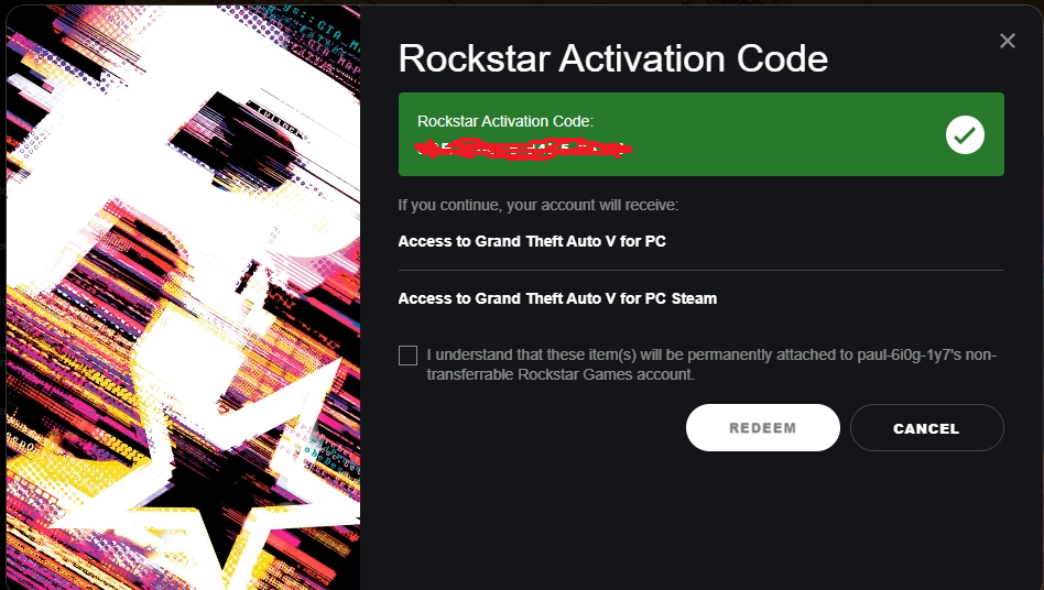 Rockstar Activation Code FiveM